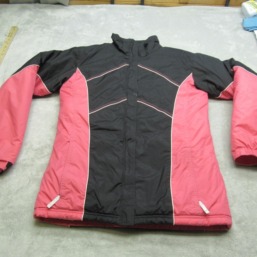 Columbia Jacket Youth 18/20 Pink Pockets Waterproof Insulated Full Zip Puffer